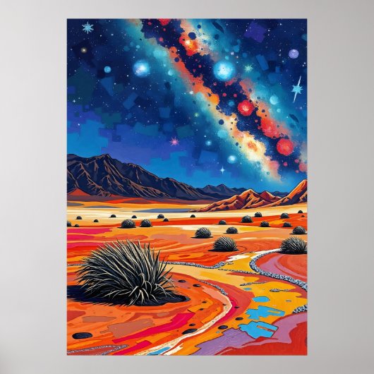 Poster Désert d'Atacama, Chili - Voie Lactée (Devant)