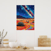 Poster Désert d'Atacama, Chili - Voie Lactée (Cuisine)