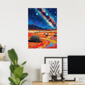 Poster Désert d'Atacama, Chili - Voie Lactée (Bureau à domicile)
