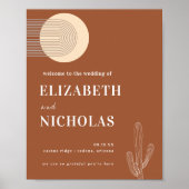 Poster Désert de Boho minimal moderne | Bienvenue à Terra (Devant)