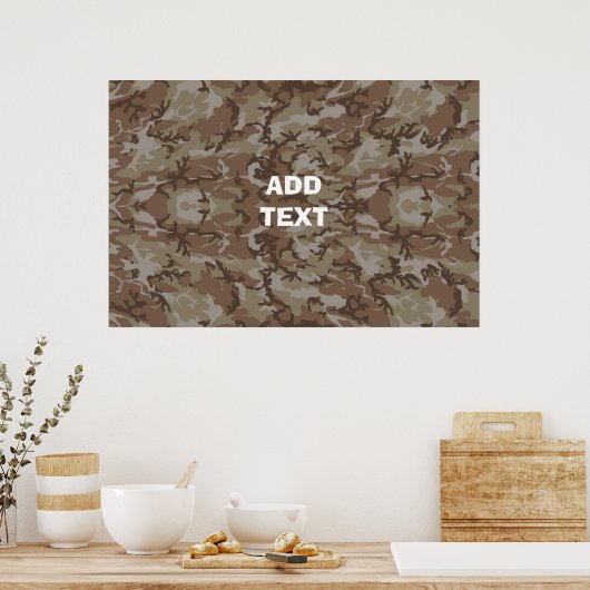 Poster Désert de Camouflage (Cuisine)