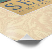 Poster Désert de Cowboy Chevaux Vintages de l'Ouest (Coin)