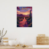 Poster Désert de l'Arizona la nuit (Cuisine)