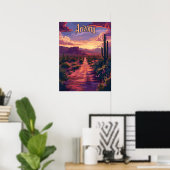 Poster Désert de l'Arizona la nuit (Bureau à domicile)