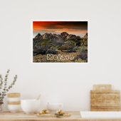 Poster Désert de Mojave au coucher du soleil (Cuisine)