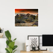 Poster Désert de Mojave au coucher du soleil (Bureau à domicile)