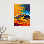 Poster Désert de Namib - Dunes intemporelles d'or (Cuisine)