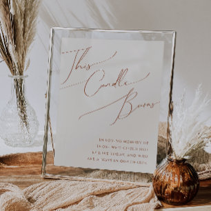 Poster Désert de Whimsical Beige Cette Bougie Brûle Pos