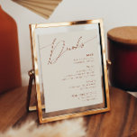 Poster Désert de Whimsical | Menu Boissons Mariages beige<br><div class="desc">Ce désert fantaisiste | beige mariage boissons menu poster est parfait pour votre simple rustique western beige et terre cuite mariage. La palette de couleurs de saumons neutres est vintage au sud-ouest avec une touche rétro moderne. Le script est une délicate calligraphie minimaliste manuscrite qui est assez élégant et romantique....</div>