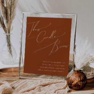 Poster Désert de Whimsical   Terracotta Cette Bougie Brûl