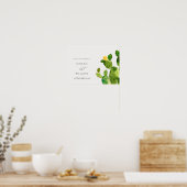 POSTER DÉSERT D'EAU VERTE MARIAGE DE FLEURS CACTUS (Cuisine)