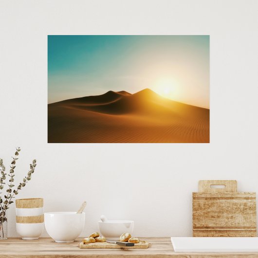 Poster Desert Dunes Sunset Mood Art (Cuisine)