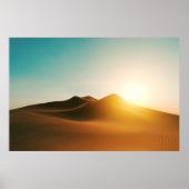Poster Desert Dunes Sunset Mood Art (Devant)