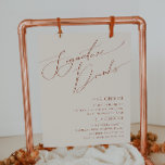 Poster Désert Fantaisiste | Panneau de Boissons Signature<br><div class="desc">Ce panneau de boissons signature désertique fantaisiste de couleur beige est parfait pour votre mariage simple et rustique avec des tons terreux beiges et terracotta de style western. La palette de couleurs neutres et terreuses de style boho est vintage sud-ouest avec une touche moderne rétro. L'écriture est une calligraphie manuscrite...</div>