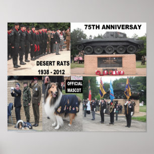 Poster Desert Rat 75e anniversaire Célébrations