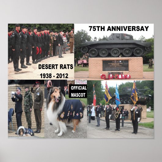 Poster Desert Rat 75e anniversaire Célébrations (Devant)