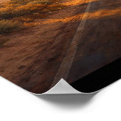 Poster Desert road with a single car far away (Coin)