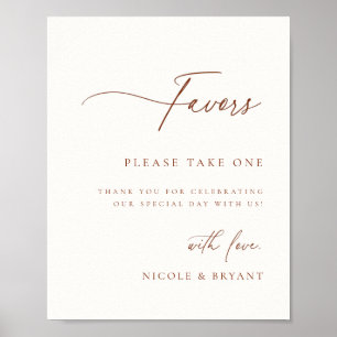 Poster Desert Sienna Wedding Favor