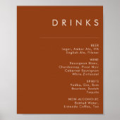 Poster Désert simple | Menu des boissons en terre cuite S (Devant)