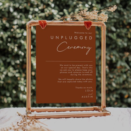 Poster Désert simple | Panneau de cérémonie débranché en 