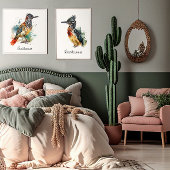 Poster Desert Spirit, Roasrunner en Aquarelle personnalis