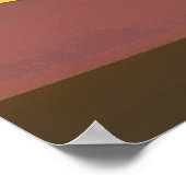 Poster Desert Sunset Rust Orange et Brown (Coin)
