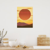 Poster Desert Sunset Rust Orange et Brown (Cuisine)