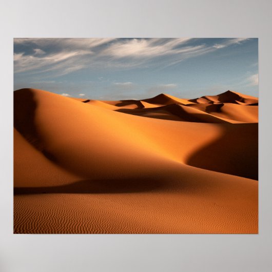 Poster Deserts | Erg Chebbi Dunes Morocco (Devant)