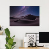 Poster Déserts | Voie lactée ciel étoilé dune de sable Du (Bureau à domicile)