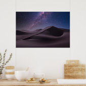 Poster Déserts | Voie lactée ciel étoilé dune de sable Du (Cuisine)