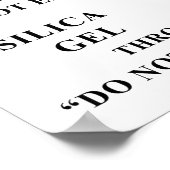 Poster Desiccant Silica Gel Throw Away Do Not Eat Funny I (Coin)