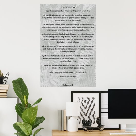 Poster Desiderata (Bureau à domicile)