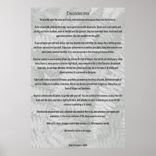 Poster Desiderata
