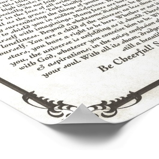 Poster DESIDERATA (Coin)