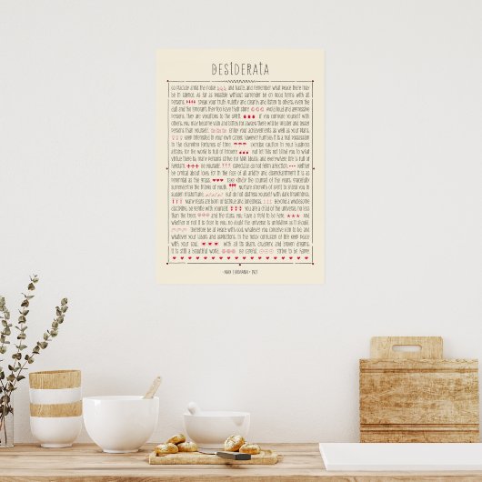 Poster Desiderata (Cuisine)