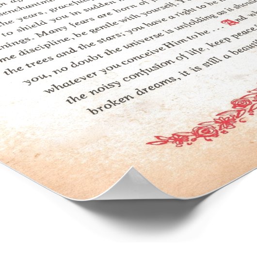 POSTER DESIDERATA (Coin)