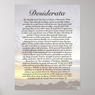 POSTER DESIDERATA
