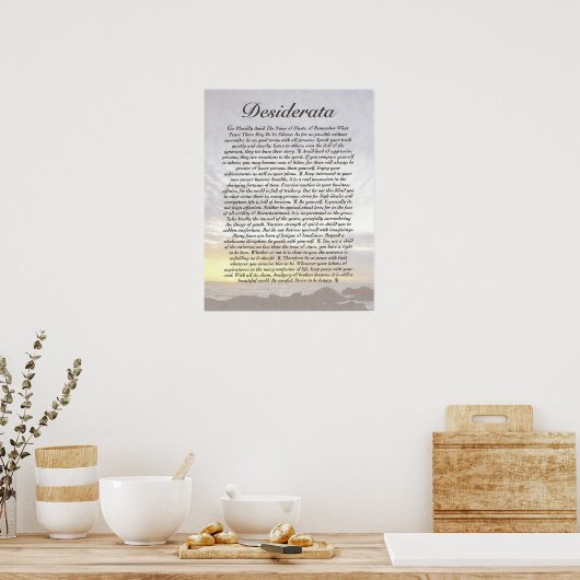 POSTER DESIDERATA (Cuisine)