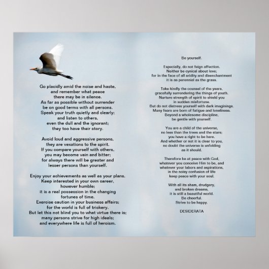 Poster Desiderata (Devant)