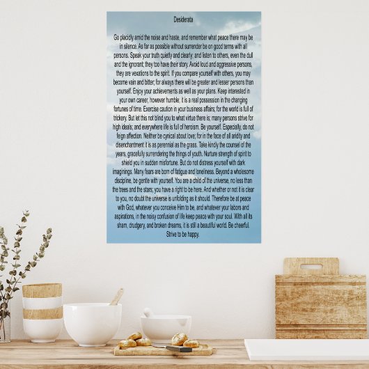 Poster Desiderata (Cuisine)