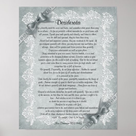 Poster Desiderata (Devant)
