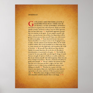 Poster Desiderata