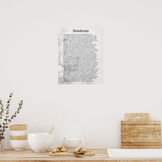 POSTER DESIDERATA (Cuisine)