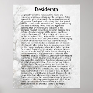 POSTER DESIDERATA