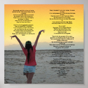 Poster Desiderata 6 par 6 pouces