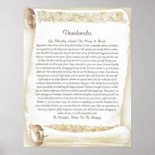 Poster DESIDERATA Antique Florentine Soll