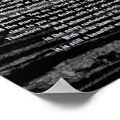 Poster Desiderata Argent gravé sur du marbre noir (Coin)