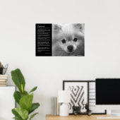 Poster Desiderata - Art fine Chiot Poméranien (Bureau à domicile)