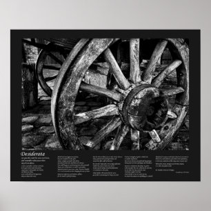 Poster Desiderata - Belle Art Vintage Wagon Wheel