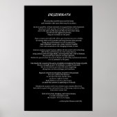 Poster Desiderata Black (Devant)